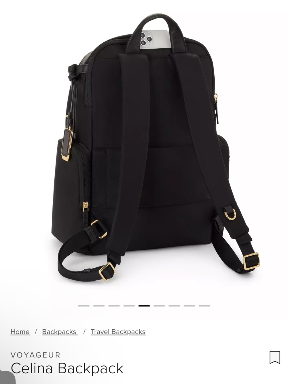Tumi womens Pale blue Backpack with Silver Hardware - Picture 10 of 10